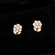 VCA Fleurette Earrings 18K White/ Rose Gold Diamond  - 4