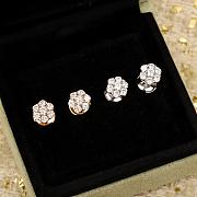 VCA Fleurette Earrings 18K White/ Rose Gold Diamond  - 3