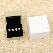 VCA Fleurette Earrings 18K White/ Rose Gold Diamond  - 2