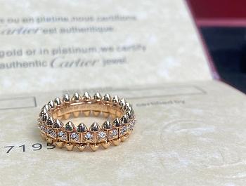 Clash De Cartier Ring Small Paved Rose Gold 