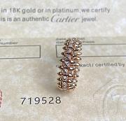 Clash De Cartier Ring Small Paved Rose Gold  - 5