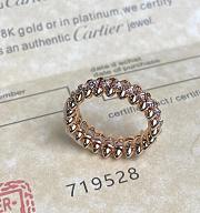 Clash De Cartier Ring Small Paved Rose Gold  - 4