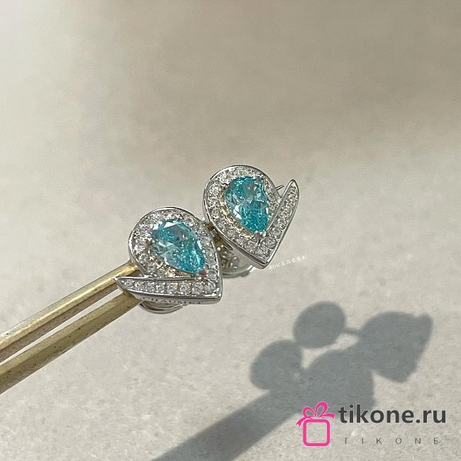 Chaumet Josephine Aigrette Earrings White Gold Aquamarines Diamonds - 1