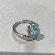 Chaumet Josephine Aigrette Ring White Gold Aquamarines Diamonds - 3