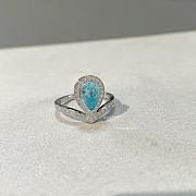 Chaumet Josephine Aigrette Ring White Gold Aquamarines Diamonds - 1