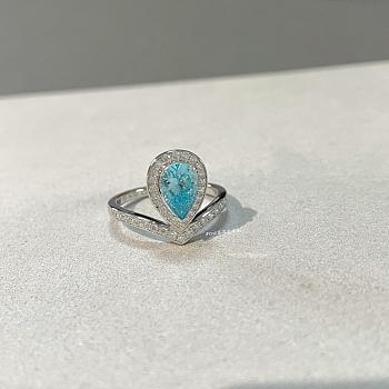 Chaumet Josephine Aigrette Ring White Gold Aquamarines Diamonds