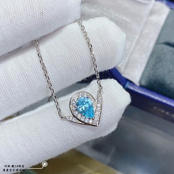 Chaumet Josephine Aigrette Pendant White Gold Aquamarines Diamonds