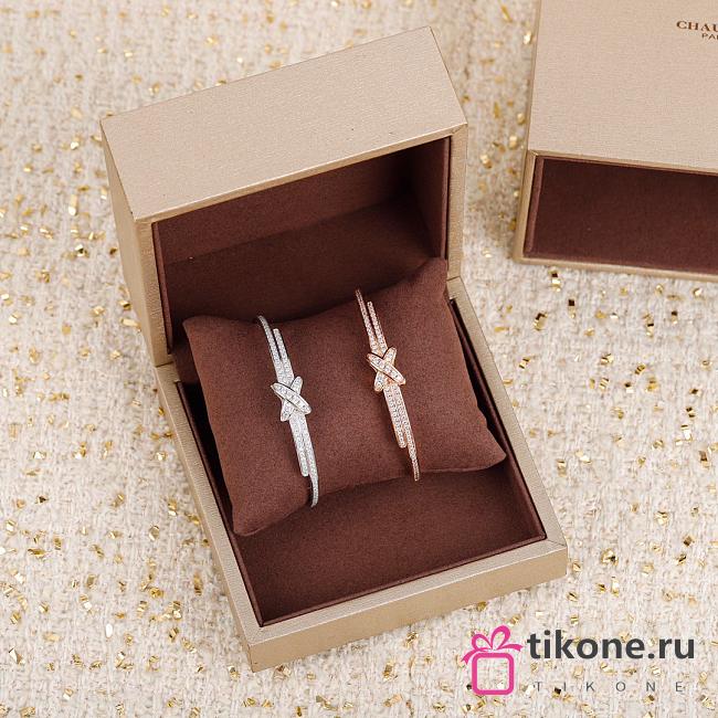 Chaumet Jeux De Liens Bracelet White/ Rose Gold Diamonds - 1