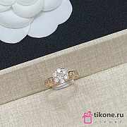VCA Fleurette Ring 18K White/ Rose Gold Diamond - 1