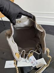 Chanel 25 Medium Handbag Suede Gold Tone Metal Gray - 40x30x15cm - 3