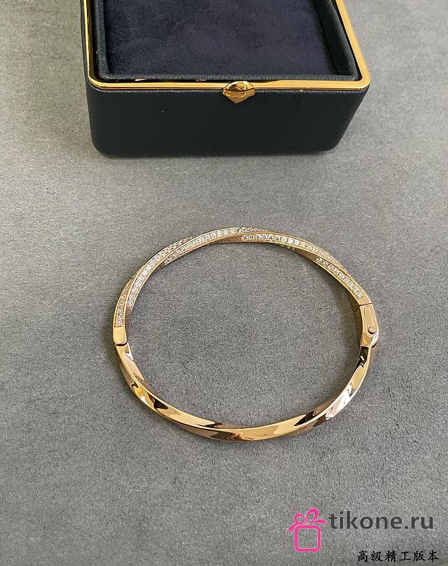 Graff Spiral Pave Diamond Bangle Rose Gold RGB349-145 - 1