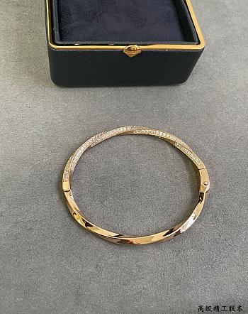 Graff Spiral Pave Diamond Bangle Rose Gold RGB349-145