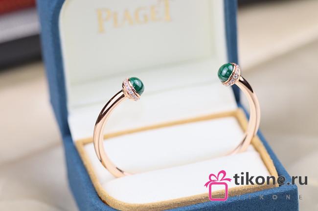 Piaget Possession Open Bangle Bracelet In 18K Rose Gold with Malachite G36PB100 - 1