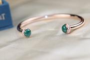 Piaget Possession Open Bangle Bracelet In 18K Rose Gold with Malachite G36PB100 - 6