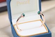 Piaget Possession Open Bangle Bracelet In 18K Rose Gold with Malachite G36PB100 - 4