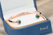 Piaget Possession Open Bangle Bracelet In 18K Rose Gold with Malachite G36PB100 - 3
