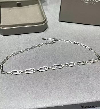 Messika Move Link Pave Necklace White Gold Diamond Necklace 14042