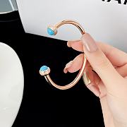 Piaget Possession Open Bangle Bracelet In 18K Rose Gold with Turquoise G36PA200 - 4