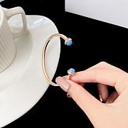 Piaget Possession Open Bangle Bracelet In 18K Rose Gold with Turquoise G36PA200 - 3