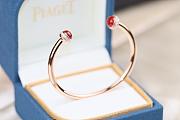 Piaget Possession Open Bangle Bracelet In 18K Rose Gold with Carnelian G36PA600 - 3