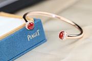 Piaget Possession Open Bangle Bracelet In 18K Rose Gold with Carnelian G36PA600 - 2