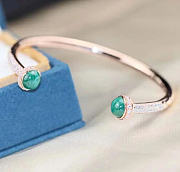 Piaget Possession Open Bangle Bracelet In 18K Rose Gold with Malachite G36PD400 - 1