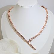 Bvlgari Serpenti Viper 18KT Rose Gold Necklace Set With Full Pave Diamonds 358788 - 4