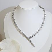 Bvlgari Serpenti Viper 18KT White Gold Necklace Set With Full Pave Diamonds 360350 - 5