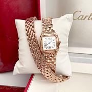 Panthere De Cartier Watch Doulbe Chain Small Model Rose Gold Diamonds 22x30mm - 1