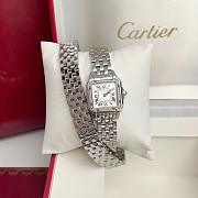 Panthere De Cartier Watch Doulbe Chain Small Model White Gold Diamonds 22x30mm - 1