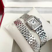 Panthere De Cartier Watch Doulbe Chain Small Model White Gold Diamonds 22x30mm - 2