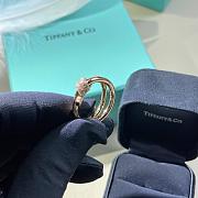 Tiffany Knot Double Row Ring in Yellow Gold with Diamonds - 3