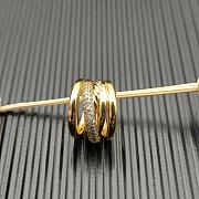 David Yurman Pave Crossover Five Row Ring 18k Yellow Gold With Diamonds 17.7mm - 2