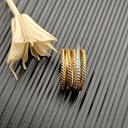 David Yurman Crossover Ring 18k Yellow Gold With Diamonds 12mm - 2