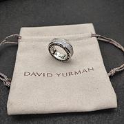 David Yurman Mens Streamline Pave Three Row Band Ring in Sterling Silver 8.5mm  - 1