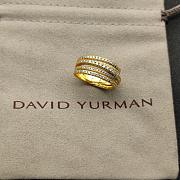 David Yurman Pave Crossover Ring 18k Yellow Gold With Diamonds 11mm - 1