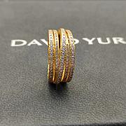 David Yurman Pave Crossover Ring 18k Yellow Gold With Diamonds 11mm - 5