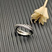 David Yurman Crossover Band Ring Sterling Silver With Diamonds 5.3mm - 5
