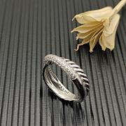 David Yurman Crossover Band Ring Sterling Silver With Diamonds 5.3mm - 4