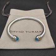 David Yurman Cable Teen Bracelet in Sterling Silver with 14K Yellow Gold 4mm  - 1