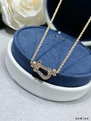 Fred Force 10 Necklace Medium Model 18k Yellow Gold And Diamonds 7B0233 - 5