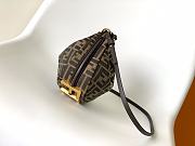 Fendi Fendigraphy Mini Brown FF Jacquard Fabric Mini Bag - 20x13x7.5cm - 6