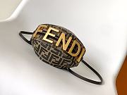 Fendi Fendigraphy Mini Brown FF Jacquard Fabric Mini Bag - 20x13x7.5cm - 4