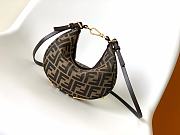 Fendi Fendigraphy Mini Brown FF Jacquard Fabric Mini Bag - 20x13x7.5cm - 2