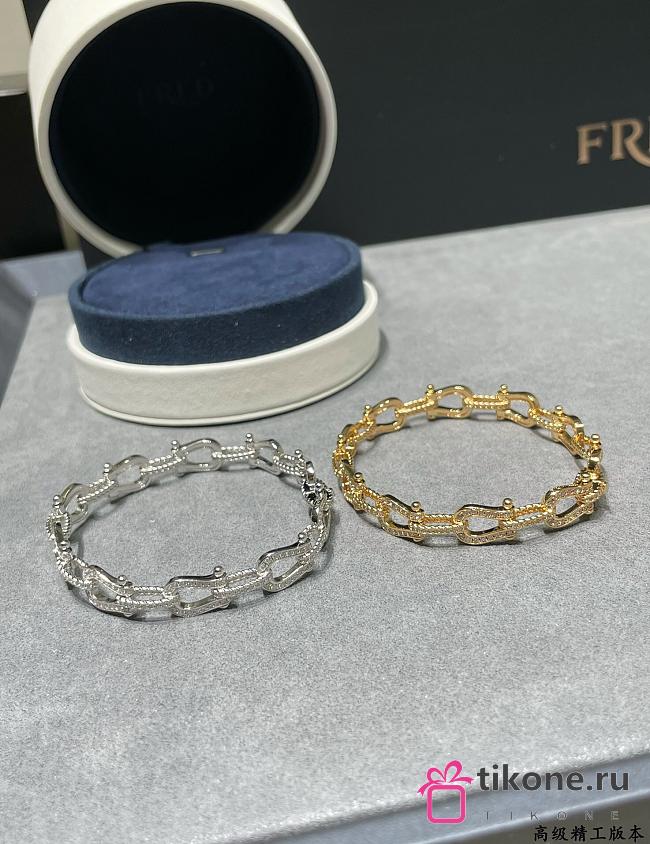 Fred Force 10 Multiple Bracelet Medium Model Yellow/ White Gold and Diamonds - 1