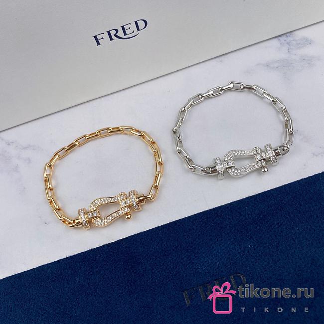Fred Force 10 Bracelet 18k Yellow/ White Gold Diamonds Medium Model - 1