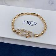 Fred Force 10 Bracelet 18k Yellow/ White Gold Diamonds Medium Model - 5