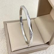 Laurence Graff Signature Faceted Pave Diamond Bangle White Gold RGB694 - 2