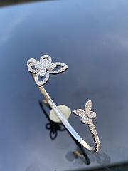 Graff Butterfly Silhouette Open Diamond Bangle White Gold - 1