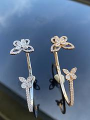 Graff Butterfly Silhouette Open Diamond Bangle White Gold - 2